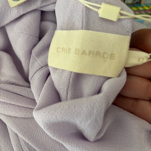 NWT Cris Barros Women's Size 42 (US XL) Light Purple Sleeveless Maxi Dress - Picture 2 of 7